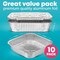 10 Pieces 8x8 Disposable Aluminum Pans With Lids - Foil Pans For Cooking, Baking Cakes, Roasting & Homemade Breads - Disposable Food Containers With Foil Lids
